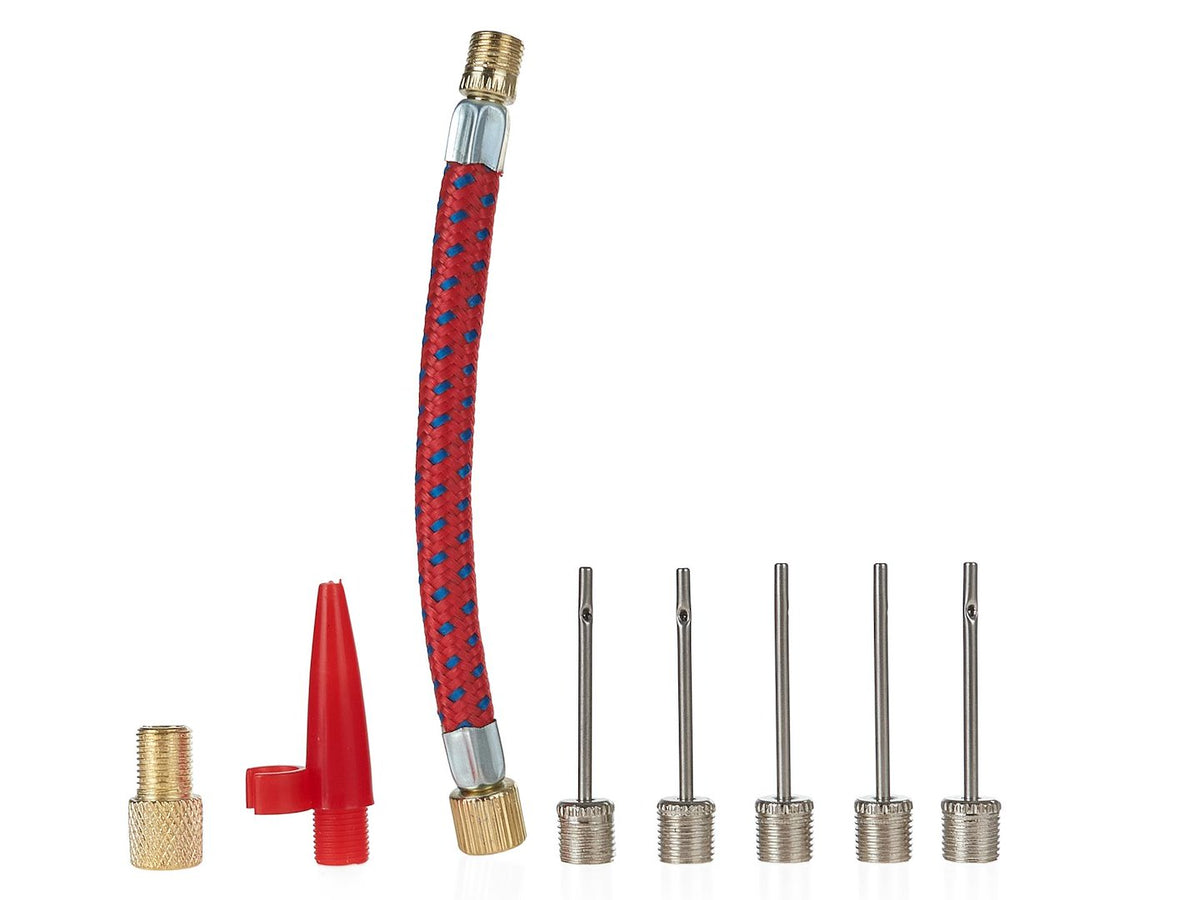 8 stuks luchtpomp accessoireset (naalden, slang en adapters)