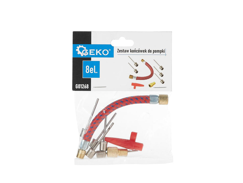 8 stuks luchtpomp accessoireset (naalden, slang en adapters)
