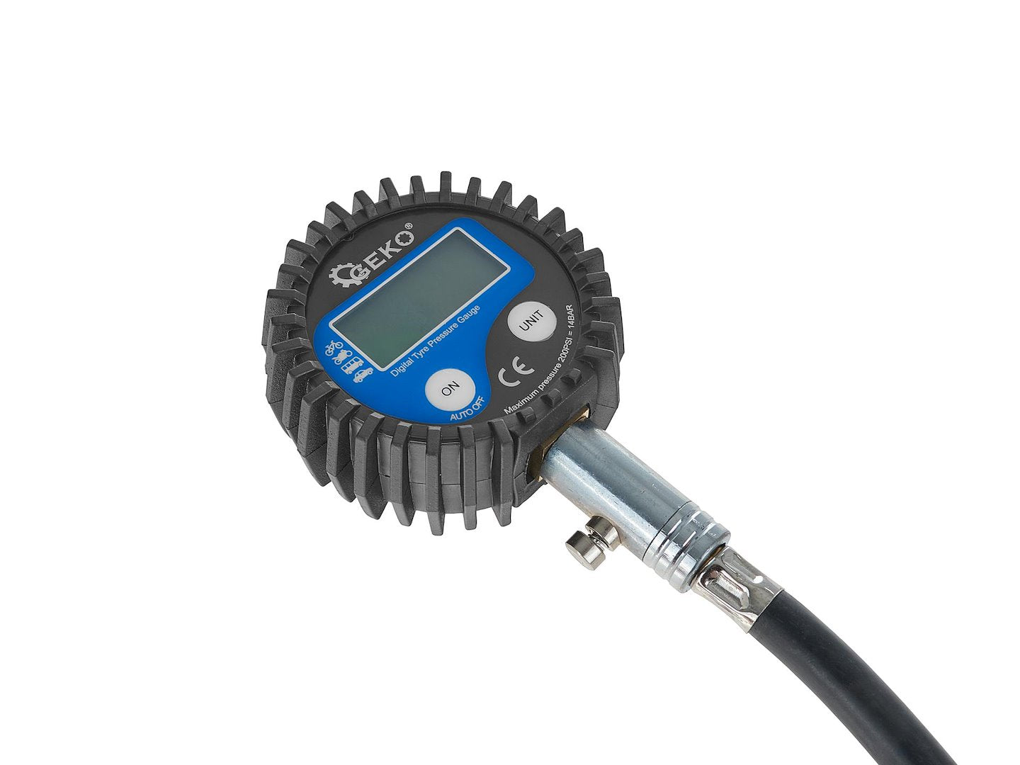 Digitaal drukmeter met een slang