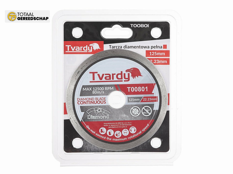 Continuous rim diamond blade 125x7.5x22.23mm