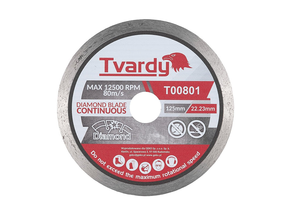 Continue rand diamantzaagblad 125x7.5x22.23mm