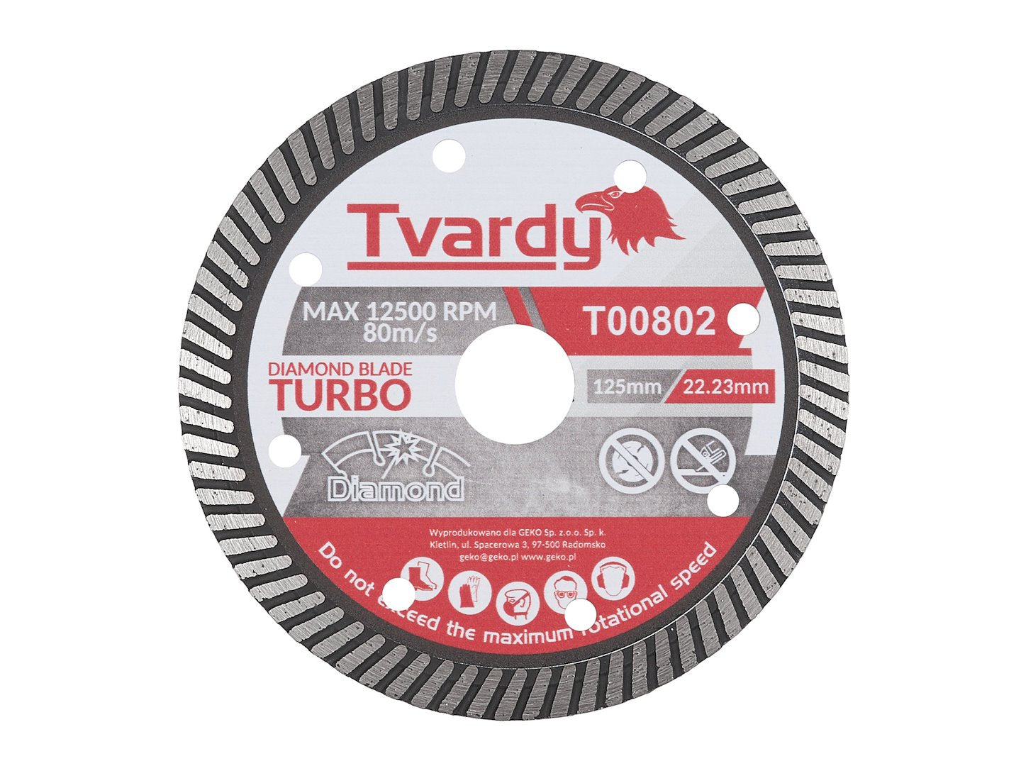 Turbo diamantzaagblad 125x10x22.23mm