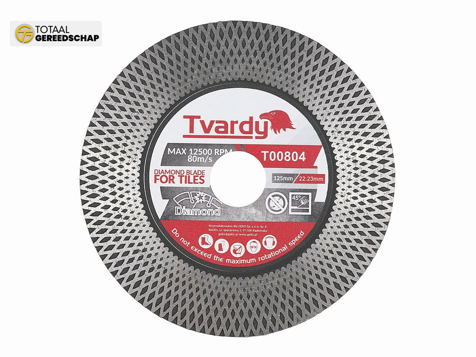 diamond blade for cutting and grinding stoneware 125x25x22.23mm