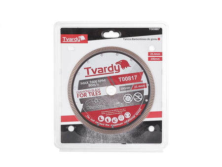 Diamantzaagblad met continue rand 200x10x25.4/22.23mm