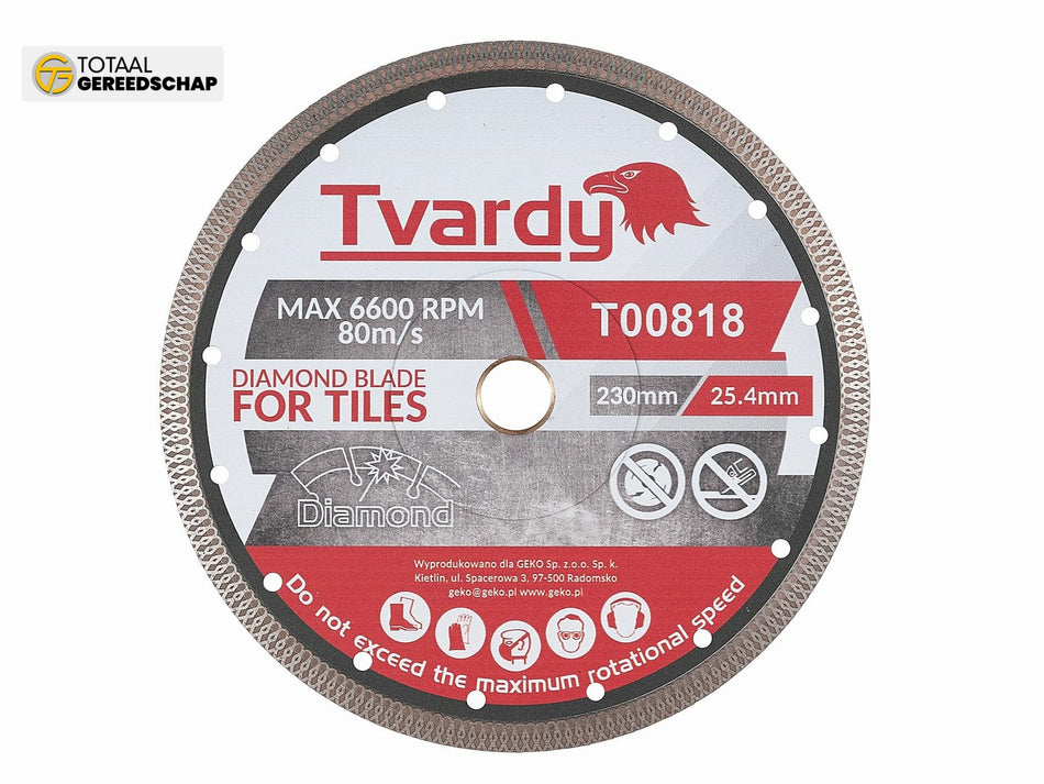 Continuous rim diamond blade 230x10x25.4/22.23mm