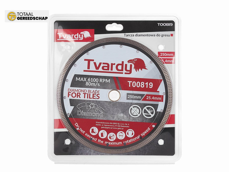 Continuous rim diamond blade 250x10x25.4/22.23mm