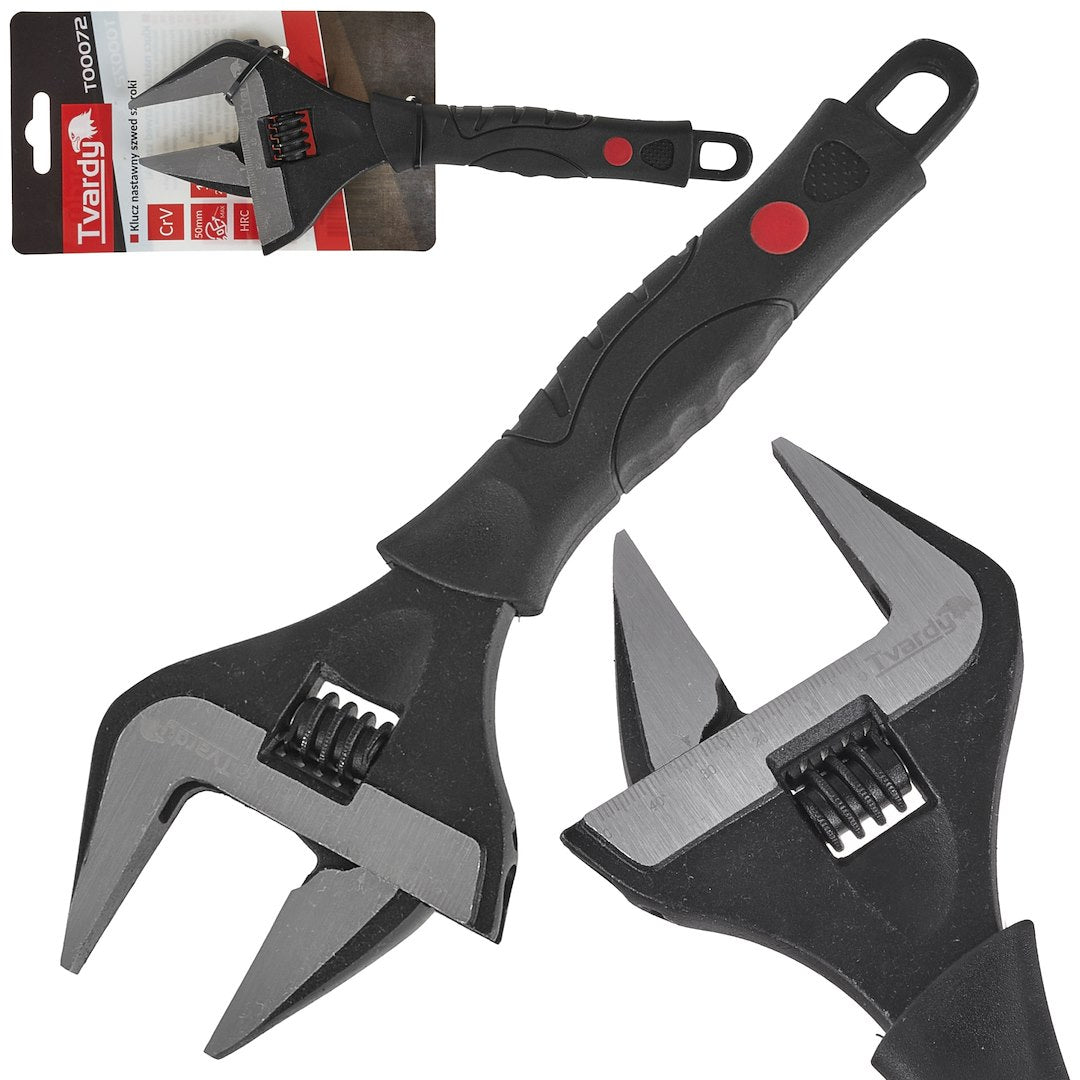 Verstelbare moersleutel – extra brede bek 0-50 mm 10" CrV