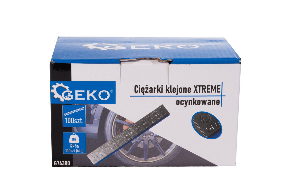 Zelfklevende wielgewichten strips XTREME 100x12x5g verzinkt (6kg)