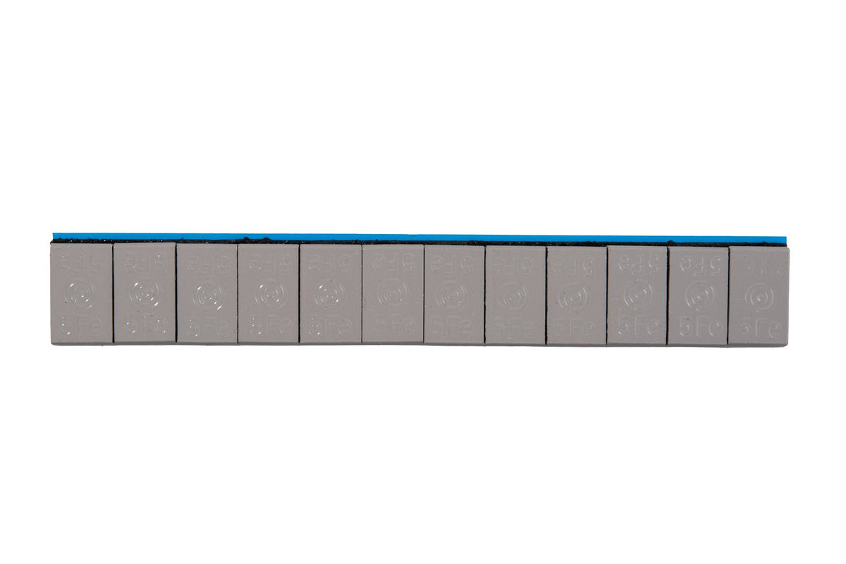 Zelfklevende wielgewichten strips XTREME 100x12x5g grijs gecoat (6kg)