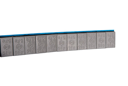 Zelfklevende wielgewichten strips XTREME 100x12x5g grijs gecoat (6kg)