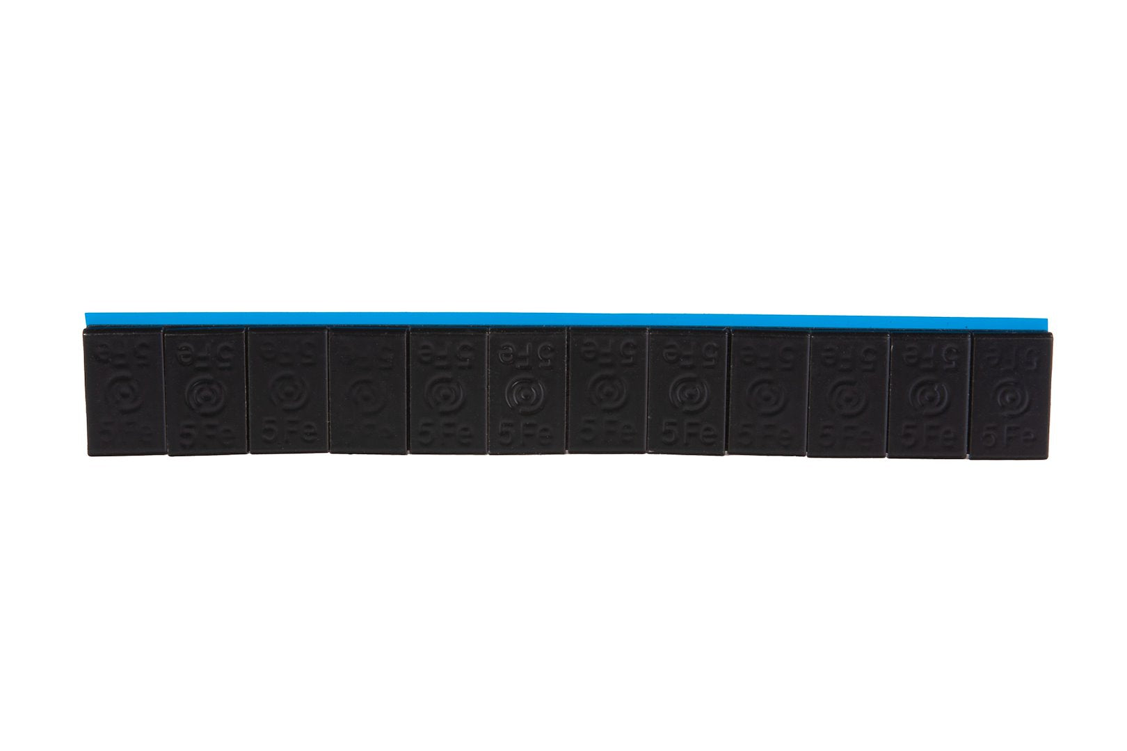 Zelfklevende wielgewichten strips XTREME 100x12x5g zwart gecoat (6kg)