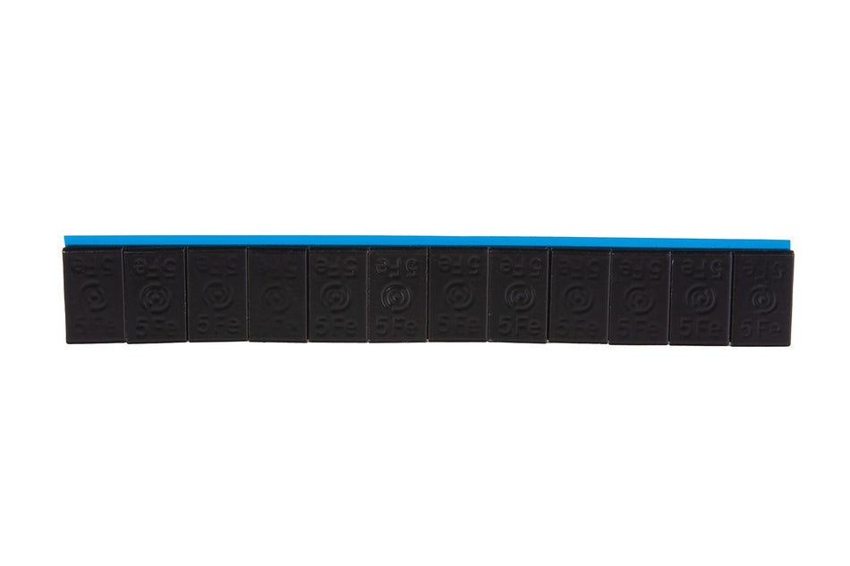 Zelfklevende wielgewichten strips XTREME 100x12x5g zwart gecoat (6kg)