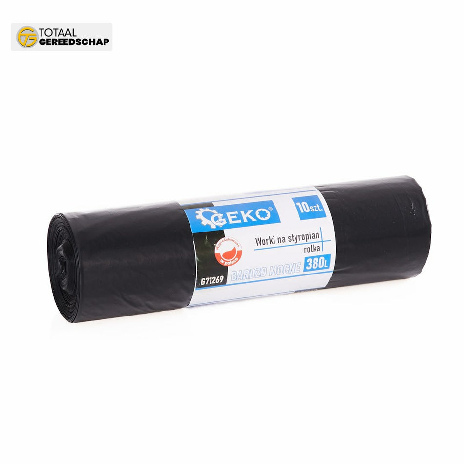 Trash bags HDPE, capacity 380 liter 10 pcs/roll