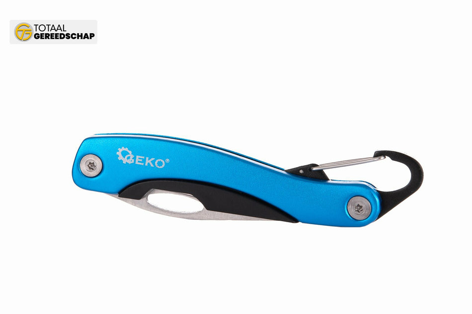 Folding pocket knife with carabiner