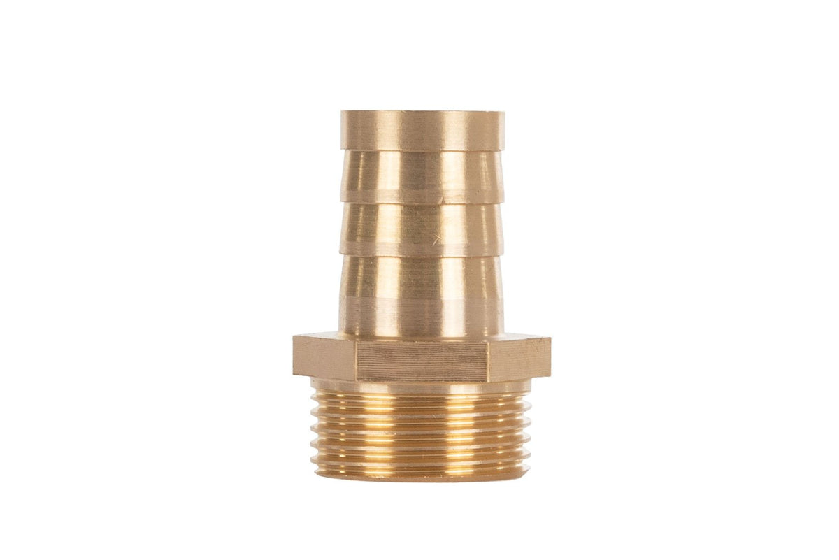 Messing verbinding voor 19mm slang – buitendraad 3/4”
