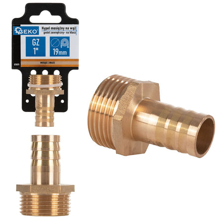 Messing verbinding voor 19mm slang – buitendraad 1”