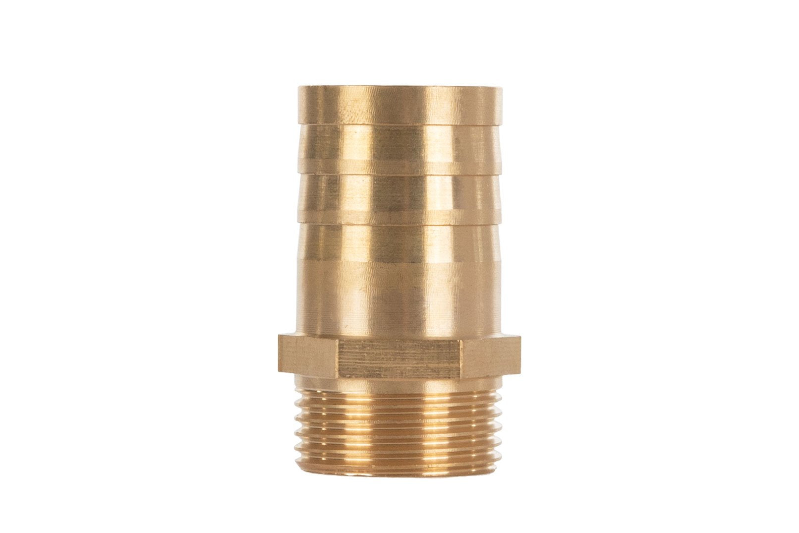 Messing verbinding voor 25mm slang – buitendraad 3/4”