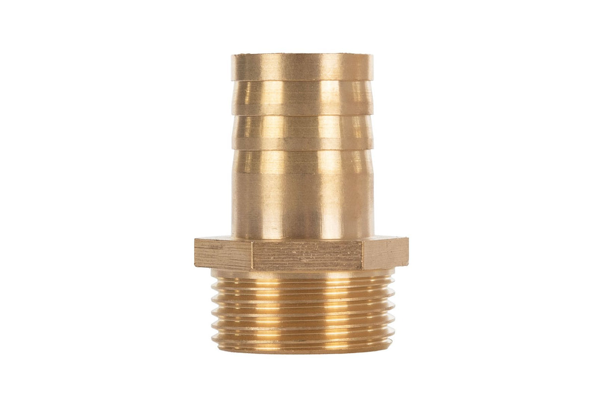 Messing verbinding voor 25mm slang – buitendraad 1”