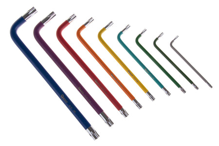 9-delige gekleurde Torx-sleutelset CrV-materiaal