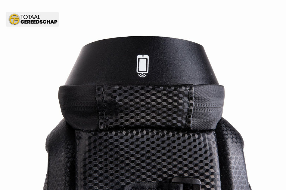 Waterproof velcro bicycle frame bag with phone holder