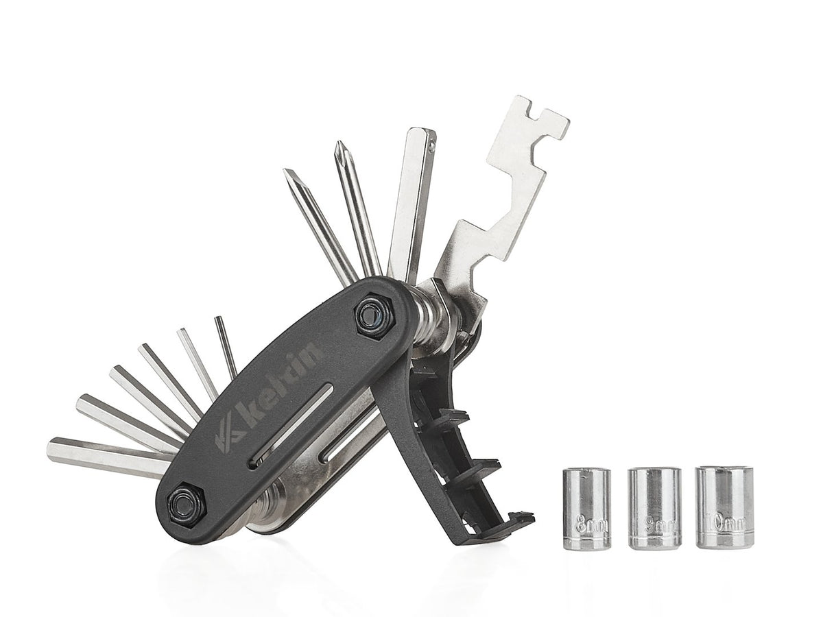 Set met versterkte nikkelplating 16-in-1 fietssleutels