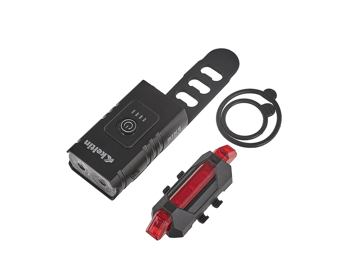 Waterdichte fietslamp set USB IPX4 – voorlamp 800lm + achterlicht 120lm