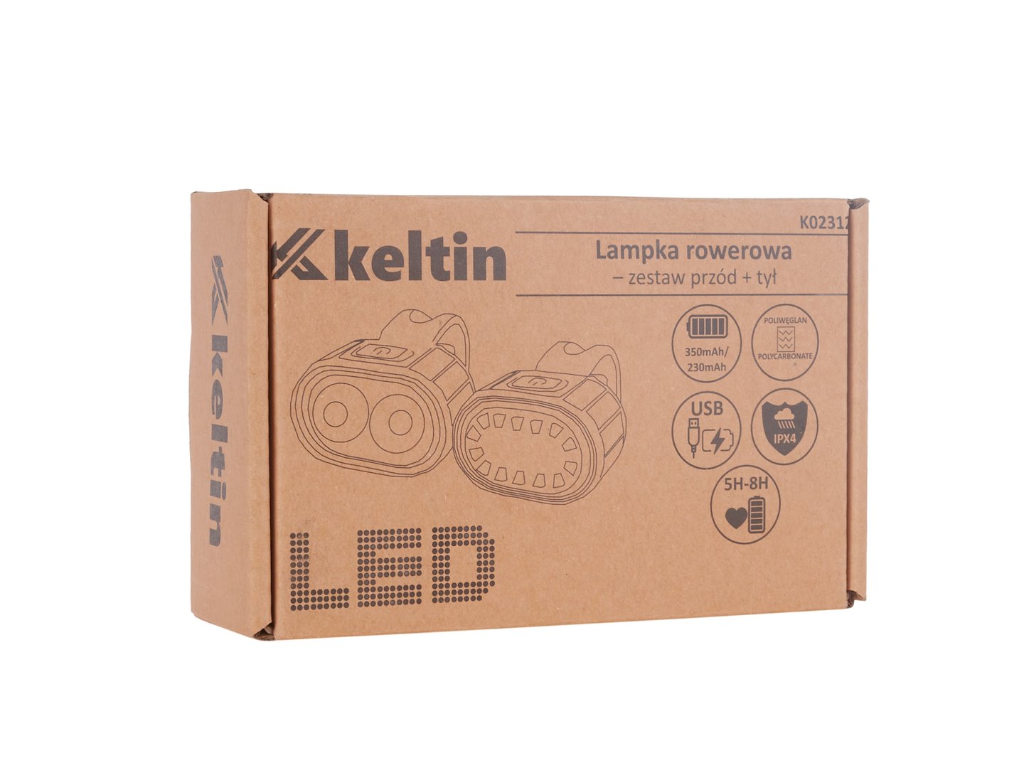 Waterdichte fietslamp set USB IPX4
