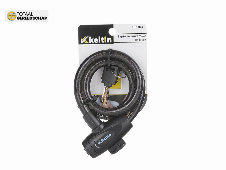 Bicycle cable lock with keys 12x800mm