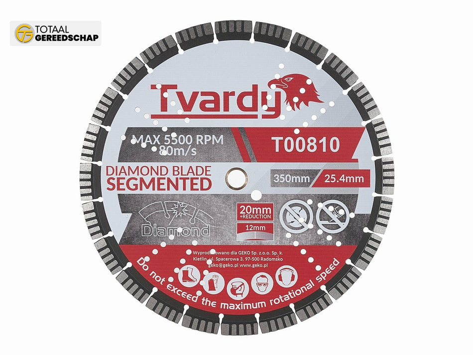 Segmented Diamond blade 350x25.4/20x12mm