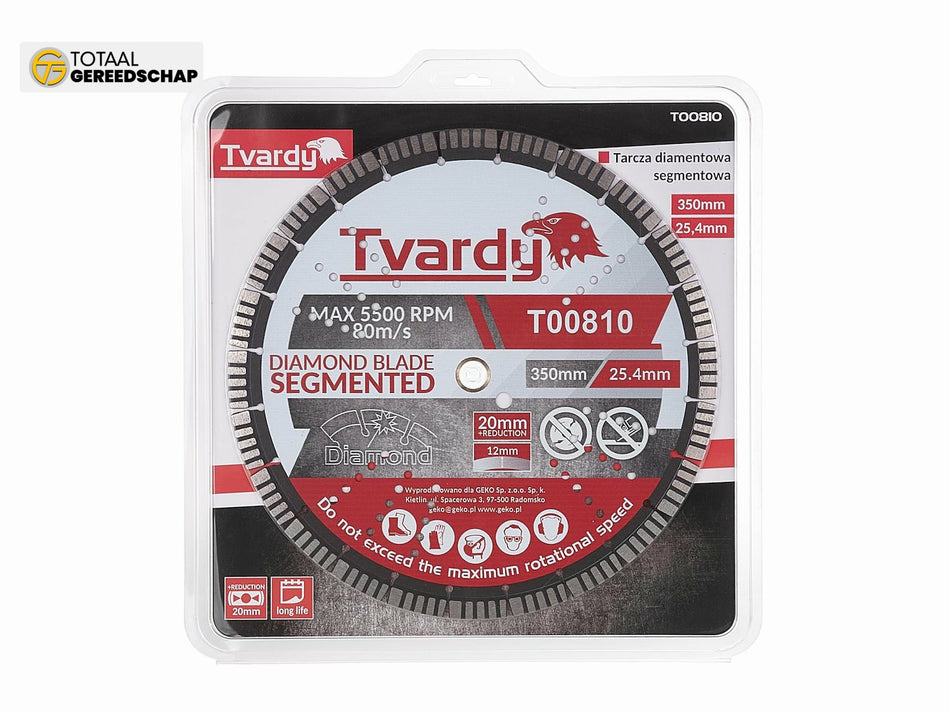 Segmented Diamond blade 350x25.4/20x12mm