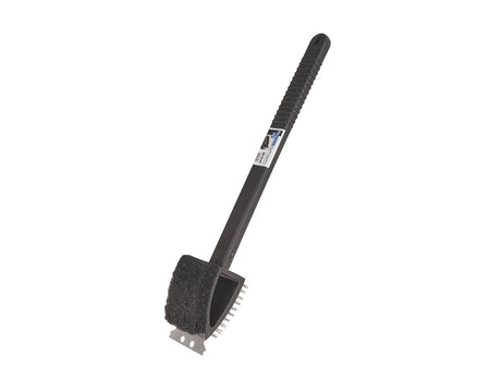 3-in-1 barbecueborstel met schraper en spons