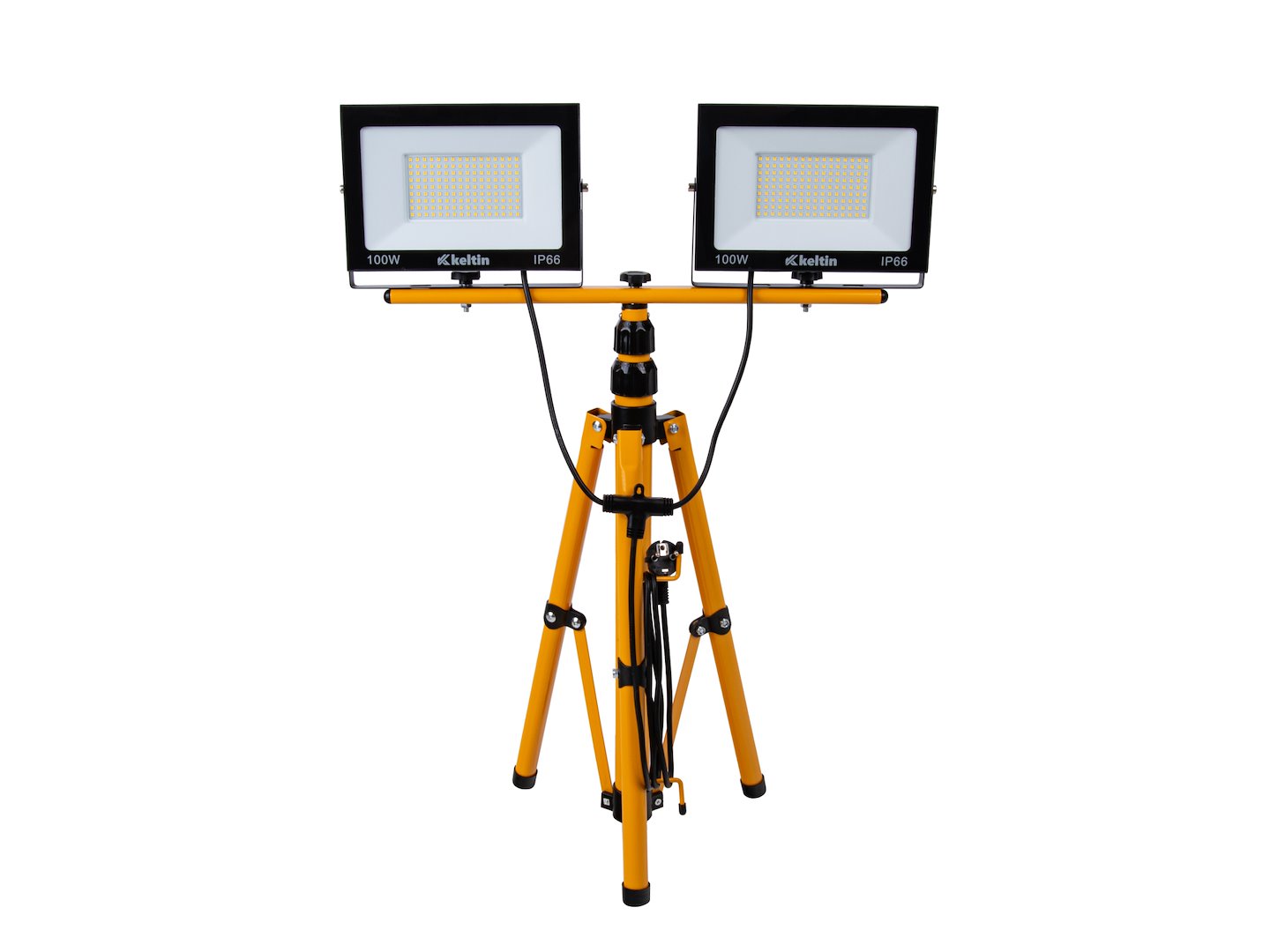 LED-schijnwerper 2x100W met telescoop-bouwstatief – neutraal wit 4500K