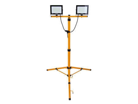 LED-schijnwerper 2x50W met telescoop-bouwstatief – koud wit 6500K