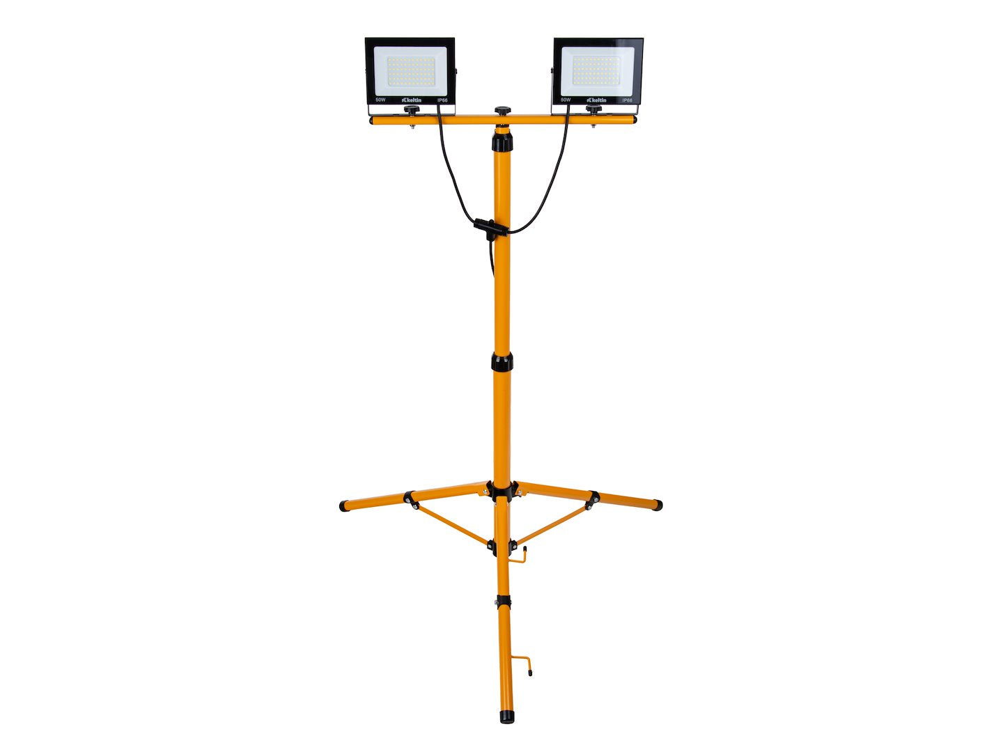 LED-schijnwerper 2x50W met telescoop-bouwstatief – neutraal wit 4500K