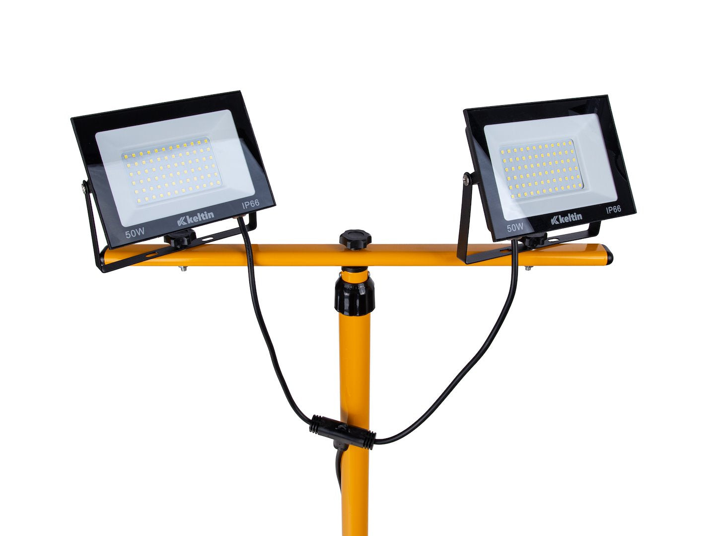 LED-schijnwerper 2x50W met telescoop-bouwstatief – neutraal wit 4500K