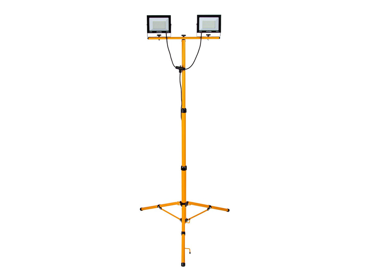 LED-schijnwerper 2x50W met telescoop-bouwstatief – neutraal wit 4500K