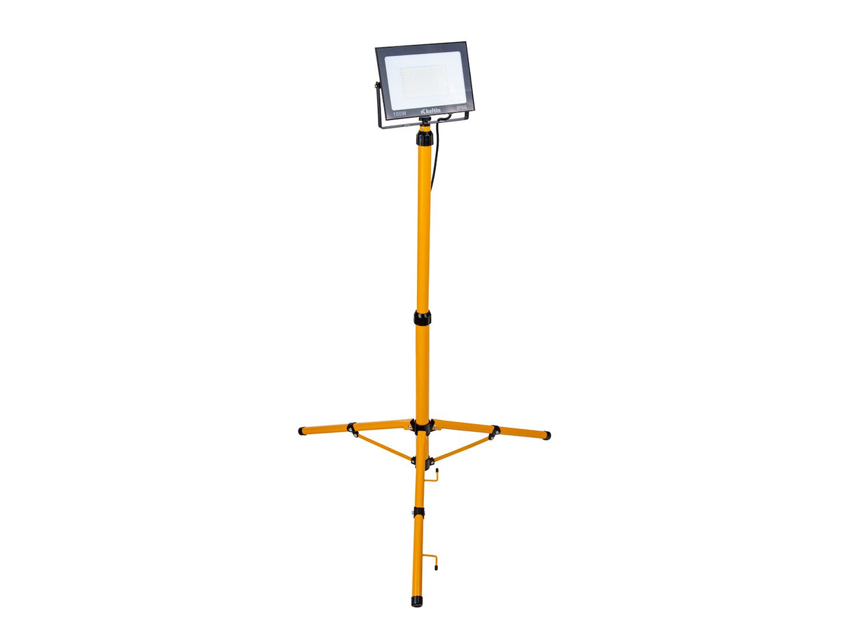LED-schijnwerper 100W met telescoop-bouwstatief – koud wit 6500K