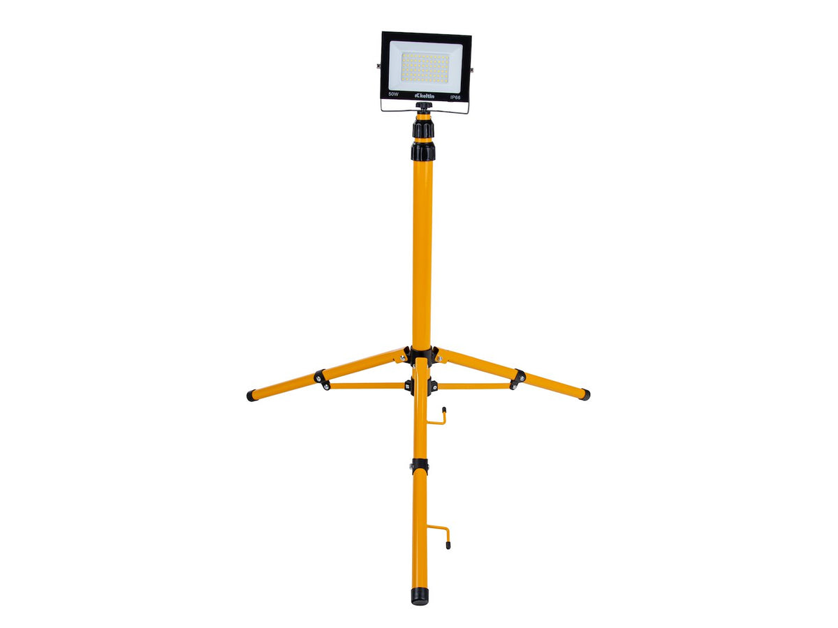 LED-schijnwerper 50W met telescoop-bouwstatief – koud wit 6500K
