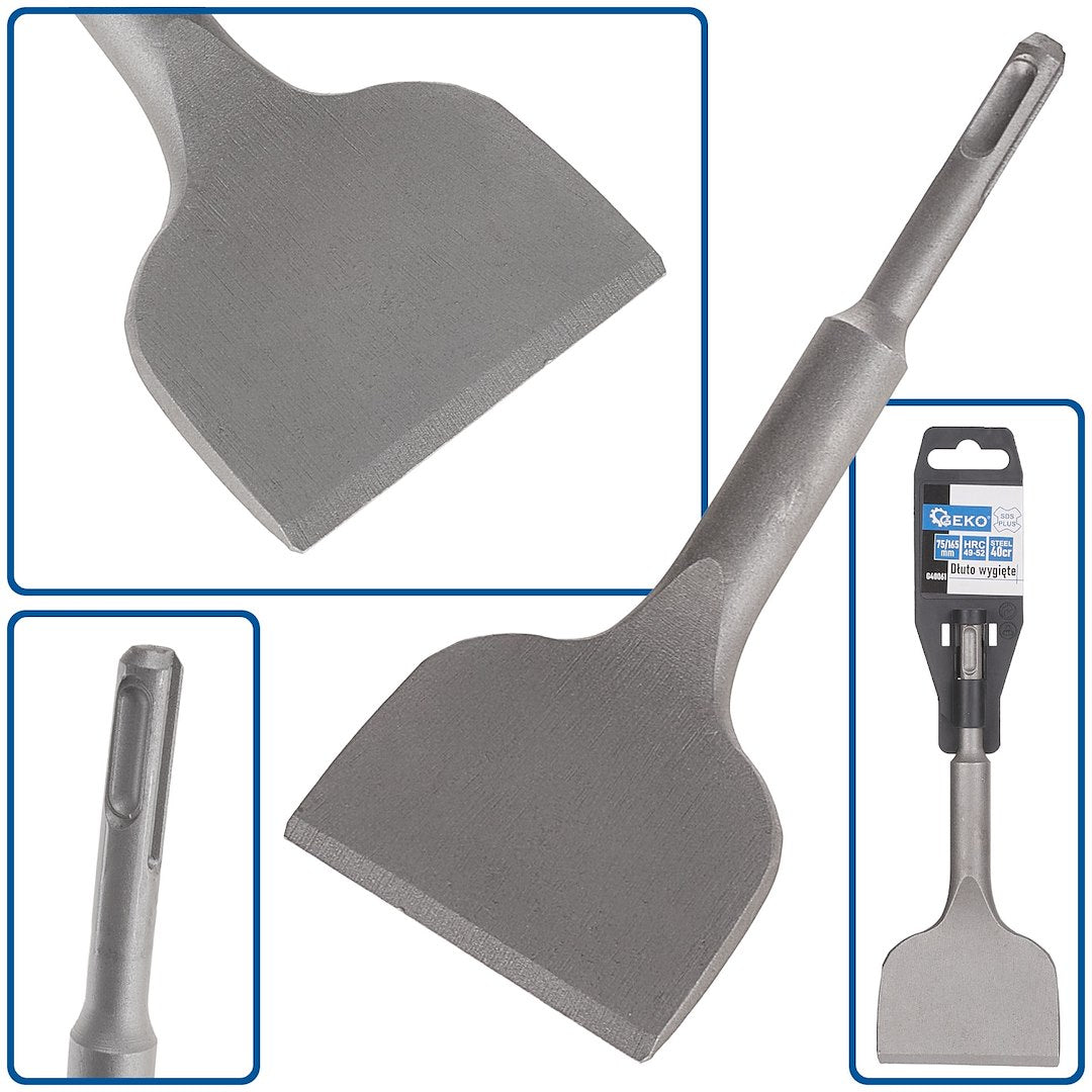Gekromde beitel SDS Plus 75*165mm