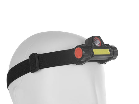 Hoofdlamp met draaibare kop LED COB 3W + XPE 800mAh IP20