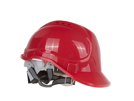 Veiligheidshelm met verstelknop ROOD