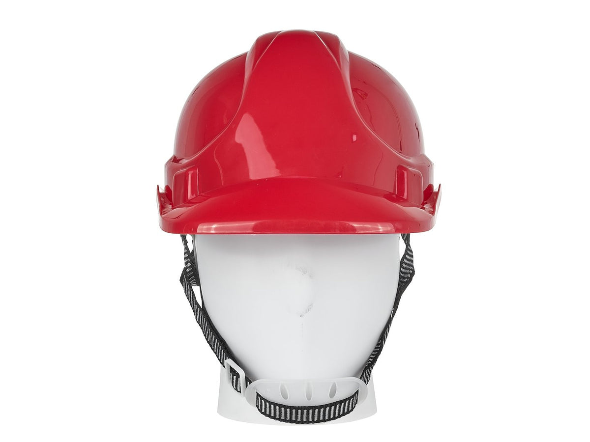 Veiligheidshelm met verstelknop ROOD