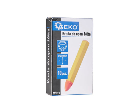 10 stuks gele bandkrijt 12x110mm