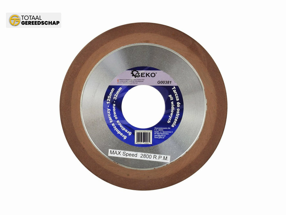 Diamant slijpschijf voor CTC zaagbladen 125x10x32x8mm 