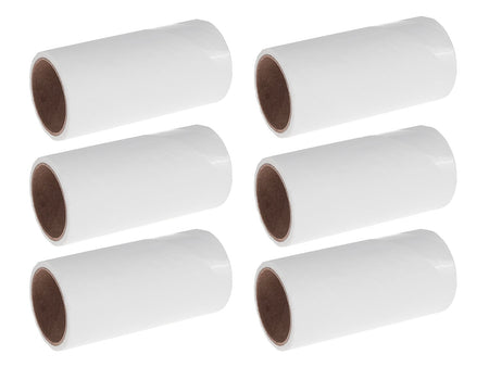 Set van 6 navullingen voor pluisroller 10cm 60 vellen
