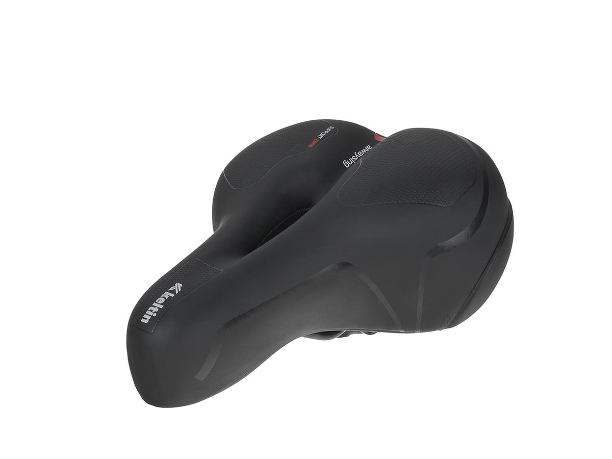 Comfort schuim fietszadel met reflecterende veiligheidsstrip