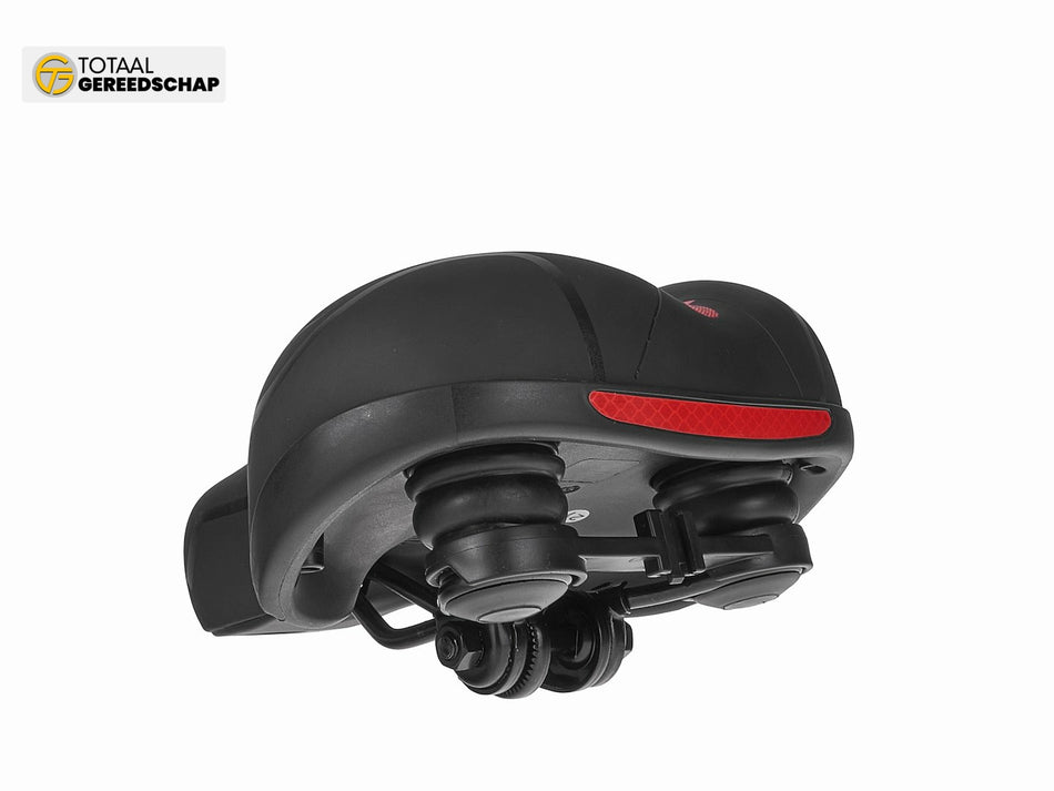 Comfort foam bicycle seat with reflective safety strip