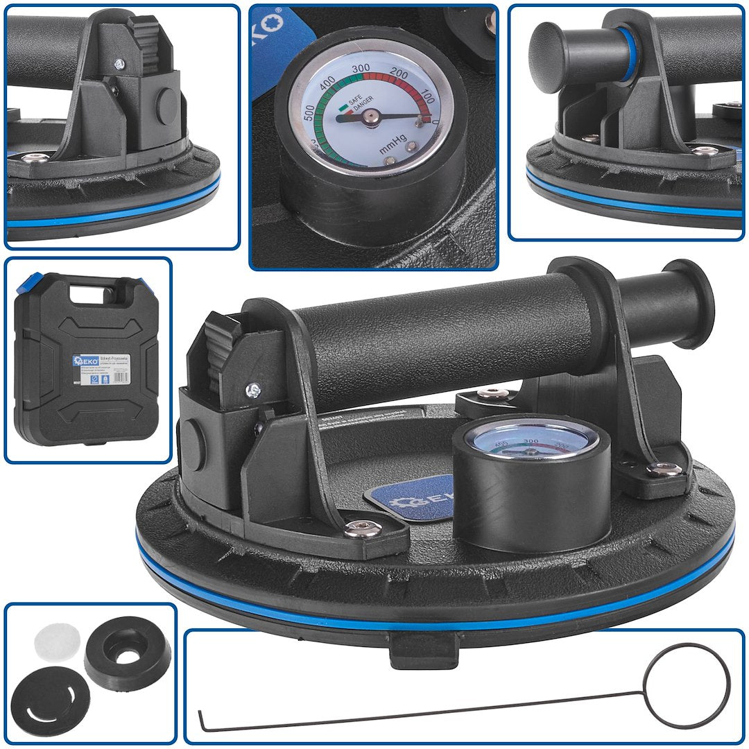 Vacuümzuignap met manometer 200mm 170kg