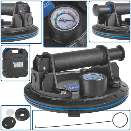 Vacuümzuignap met manometer 200mm 170kg
