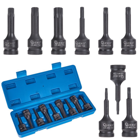 9-delige torx slagmoersleutelset T20-T70